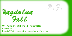 magdolna fall business card